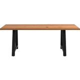 vidaXL Esstisch Hellbraun 220x100x74 cm Massivholz Eiche Rechteckig