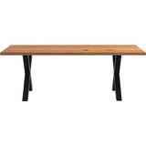 Vidaxl - Esstisch Hellbraun 220x100x74 cm Massivholz Eiche Rechteckig