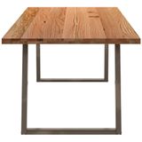 Vidaxl - Esstisch Hellbraun 220x100x74 cm Massivholz Eiche Rechteckig