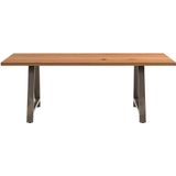 Vidaxl - Esstisch Hellbraun 220x100x74 cm Massivholz Eiche Rechteckig
