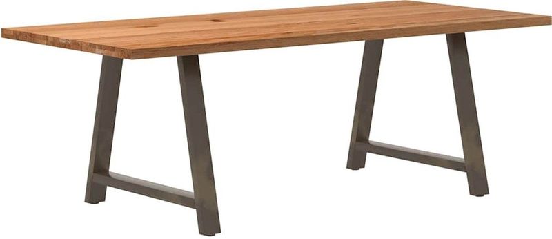 Vidaxl - Esstisch Hellbraun 220x100x74 cm Massivholz Eiche Rechteckig