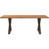 Vidaxl - Esstisch Hellbraun 220x100x74 cm Massivholz Eiche Rechteckig