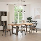 Vidaxl - Esstisch Hellbraun 220x100x74 cm Massivholz Eiche Rechteckig