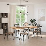 Vidaxl - Esstisch Hellbraun 220x100x74 cm Massivholz Eiche Rechteckig