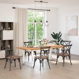 Vidaxl - Esstisch Hellbraun 220x100x74 cm Massivholz Eiche Rechteckig