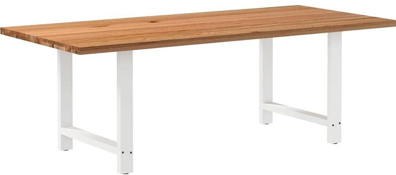 Vidaxl - Esstisch Hellbraun 220x100x74 cm Massivholz Eiche Rechteckig