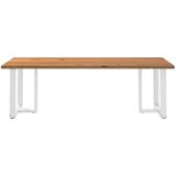 Esstisch Hellbraun 240x100x74 cm Massivholz Eiche Rechteckig vidaXL