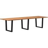 vidaXL Esstisch mit Baumkanten 320x100x74 cm Massivholz Eiche