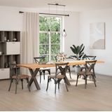 Vidaxl - Esstisch Hellbraun 320x100x74 cm Massivholz Eiche Rechteckig