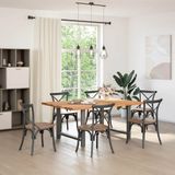 Esstisch Hellbraun 180x120x74 cm Massivholz Eiche Rechteckig vidaXL