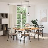 Vidaxl - Esstisch Hellbraun 180x120x74 cm Massivholz Eiche Rechteckig