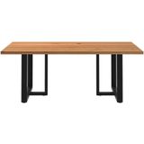 vidaXL Esstisch Hellbraun 200x120x74 cm Massivholz Eiche Rechteckig