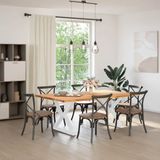 Vidaxl - Esstisch Hellbraun 200x120x74 cm Massivholz Eiche Rechteckig