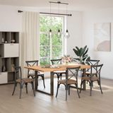 Vidaxl - Esstisch Hellbraun 200x120x74 cm Massivholz Eiche Rechteckig