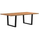 vidaXL Esstisch Hellbraun 220x120x74 cm Massivholz Eiche Rechteckig