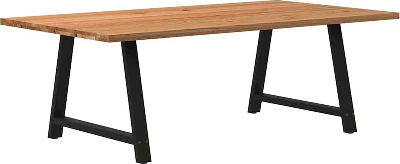 Esstisch Hellbraun 220x120x74 cm Massivholz Eiche Rechteckig vidaXL