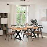 Vidaxl - Esstisch Hellbraun 220x120x74 cm Massivholz Eiche Rechteckig