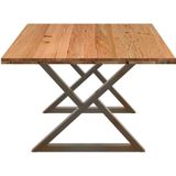 Vidaxl - Esstisch Hellbraun 220x120x74 cm Massivholz Eiche Rechteckig