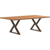 Vidaxl - Esstisch Hellbraun 220x120x74 cm Massivholz Eiche Rechteckig