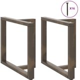 vidaXL - Eettafel - rechthoekig - 220x120x74 - cm - massief - eikenhout - lichtbruin