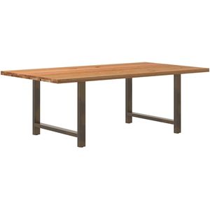 vidaXL Esstisch Hellbraun 220x120x74 cm Massivholz Eiche Rechteckig