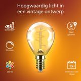 Philips LED lamp E14 | Kogel P45 | Filament | Goud | 1800K | Dimbaar | 2.7W (15W)