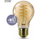 Philips - LED Lamp E27 - Peer A60 - Filament - Goud - Dimbaar - 3.1W (25W)