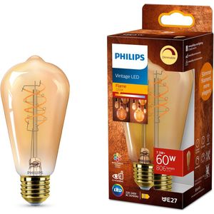 Philips LED lamp E27 | Edison ST64 | Filament | Goud | 2200K | Dimbaar | 7.3W (60W)