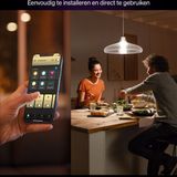 Philips - Hue Smart Lamp - E27 - Peer A60 - Mat - Wit - Zigbee - 2 Stuks