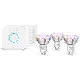 Philips - Hue Essential GU10 Starterkit - Slimme Lamp - Met Hue Bridge en Dimmer Switch