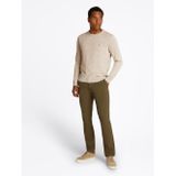 Tommy Hilfiger - Crew Neck Trui - Beige Gemêleerd - Polyester Katoen Linnen