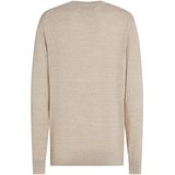 Tommy Hilfiger - Crew Neck Trui - Beige Gemêleerd - Polyester Katoen Linnen