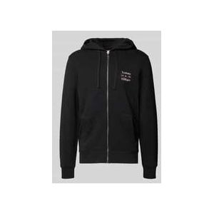 Regular Fit Sweatjacke aus reiner Baumwolle