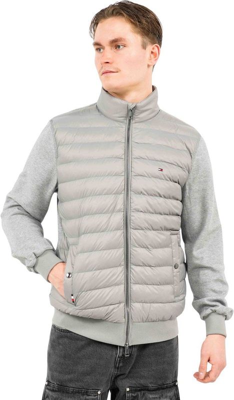 Tommy Hilfiger - Mix Media Zip Sweatshirt - Grijs