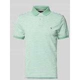 Tommy Hilfiger - 1985 Regular Polo - Poloshirt - Groen met Wit Gestreept