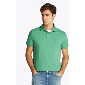 TOMMY HILFIGER - Poloshirt - Groen - Bio Katoen