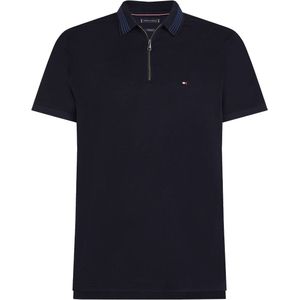 Tommy Hilfiger - Polo Korte Mouw - Blauw - 100% Biologisch Katoen - Regular Fit