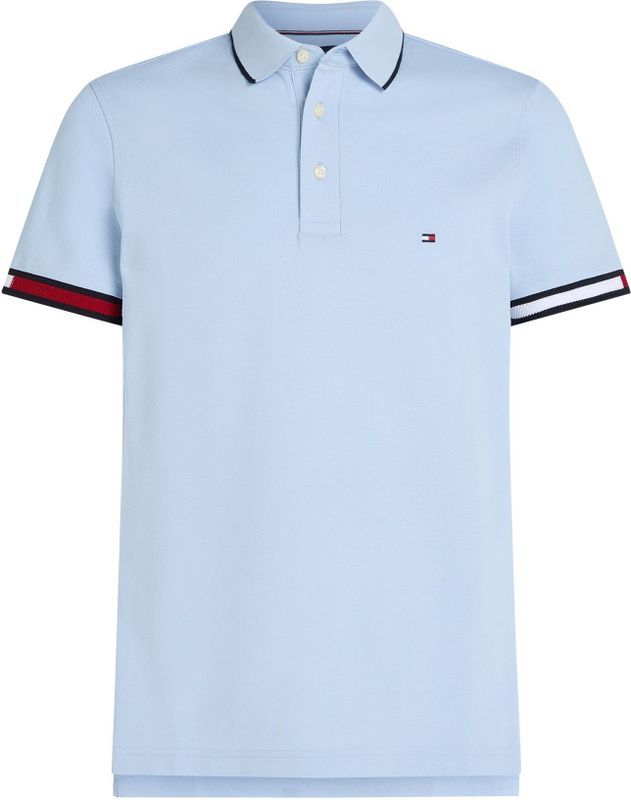 Tommy Hilfiger - MW0MW38458 - Poloshirt - Blauw - Katoen - Korte Mouwen