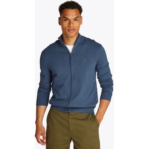 Tommy Hilfiger - Vest - Blauw Gemeleerd - Katoen