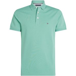 Tommy Hilfiger - Korte Mouwen Polo - Groen - Pique - Slim Fit