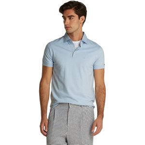 Tommy Hilfiger - Polo - Lichtblauw - Katoen - Slim Fit