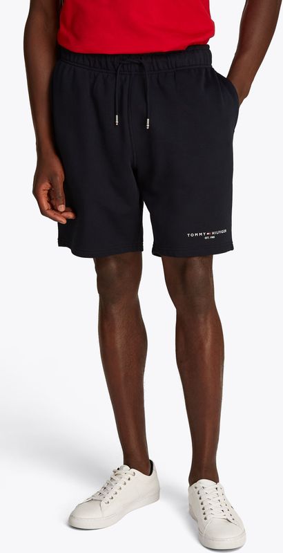 Tommy Hilfiger Heren SMALL TOMMY LOGO SWEATSHORTS MW0MW38698 Joggingbroek, Blauw, XS, Blauw (Desert Sky 654 920), XS