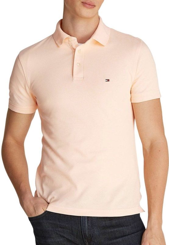 Tommy Hilfiger - 1985 Slim - Polo - Roze - Biologisch Katoen
