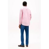 Tommy Hilfiger Hemd Lange Mouw - Roze Pigment Dyed - 100% Linnen