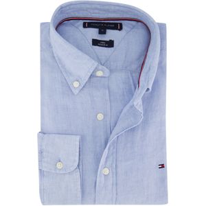 Tommy Hilfiger - Pigment Dyed Shirt - T-shirt - Lichtblauw - Popeline