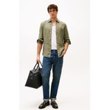 Tommy Hilfiger - Overhemd - Groen - Linnen - Normale Fit