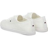 Tommy Hilfiger - CANVAS LACE UP SNEAKER - Vrijetijdsschoen - Wit - Vetersluiting