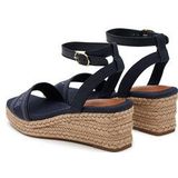 Donkerblauwe Bandjessandaal - Zomerschoen - Gespsluiting - Sleehak