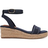 Donkerblauwe Bandjessandaal - Zomerschoen - Gespsluiting - Sleehak