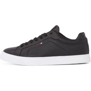 Tommy Hilfiger - Icon Court Pinperf LTH Fm0fm05483 - Sneakers - Zwart - Leer